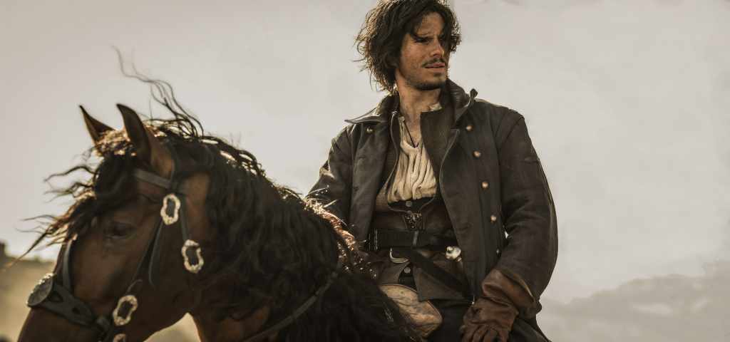 D'Artagnan played by François Civil on horseback in The Three Musketeers part 2: Milady.