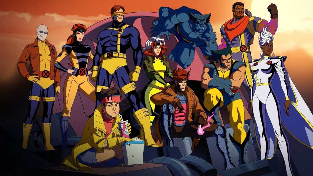 Morph, Jean Grey, Scott Summers, Rogue, Jubilee, Gambit, Beast, Wolverine, Bishop, and Storm in X-Men '97 Tv Series