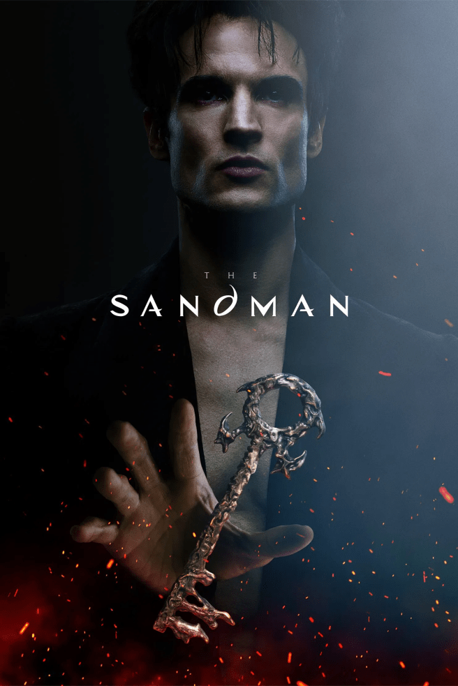 Tom Sturridge as Morpheus, holding a ornate key.
