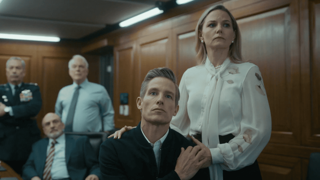 The president and the first lady in the situation room, a still from The Night Agent season 3.