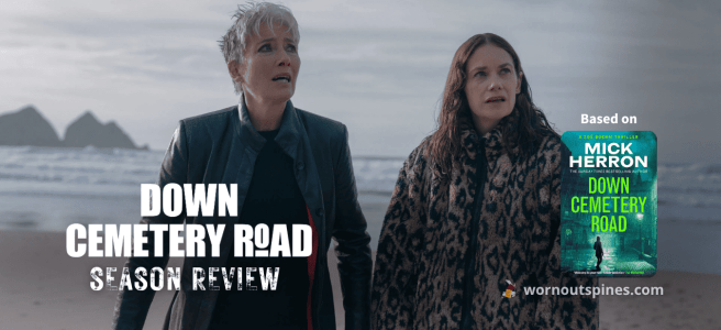 Season review banner from wornoutspines.com for Down Cemetery Road Season 1